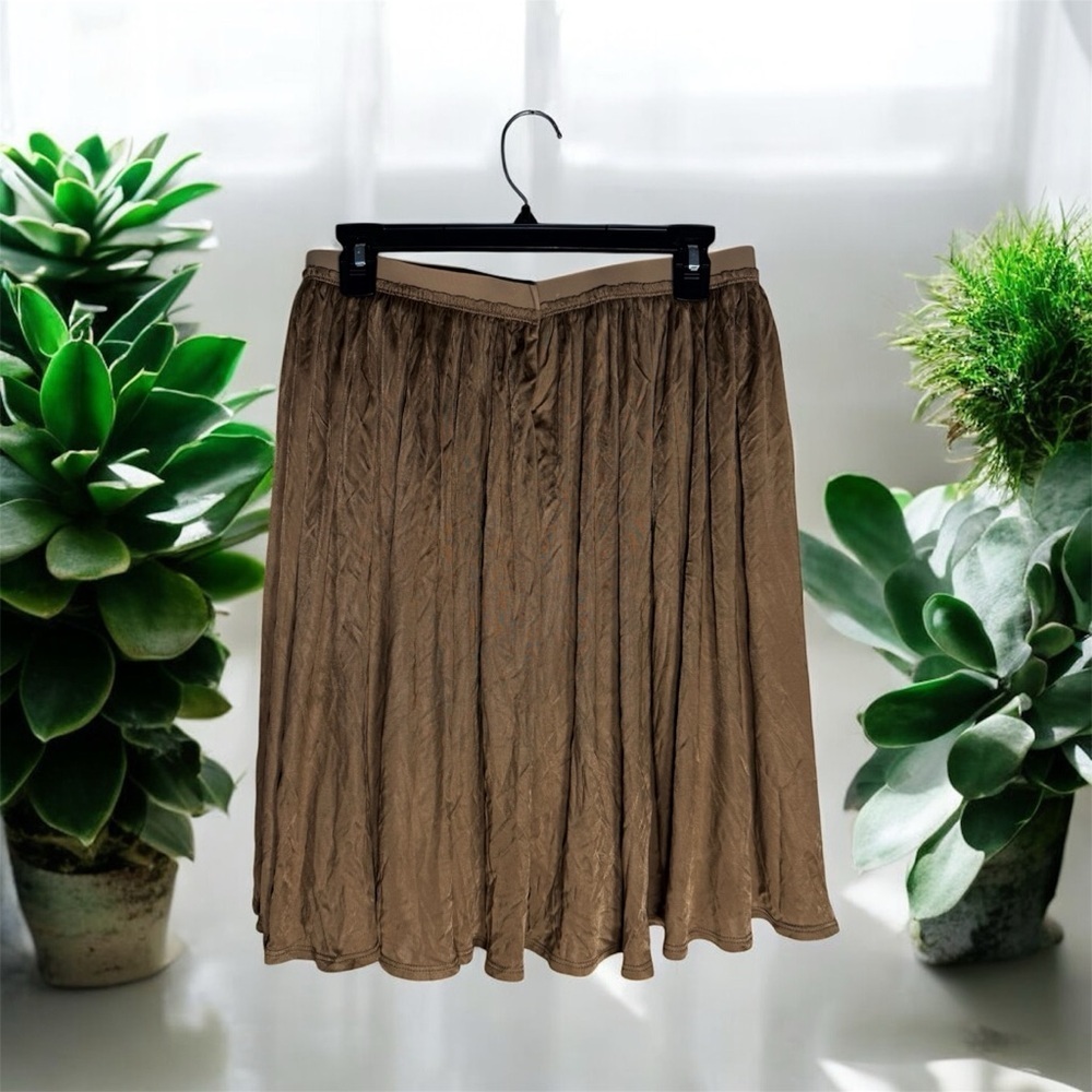 Lida Baday Designer Silk Blend Pleated Midi Skirt – Size M